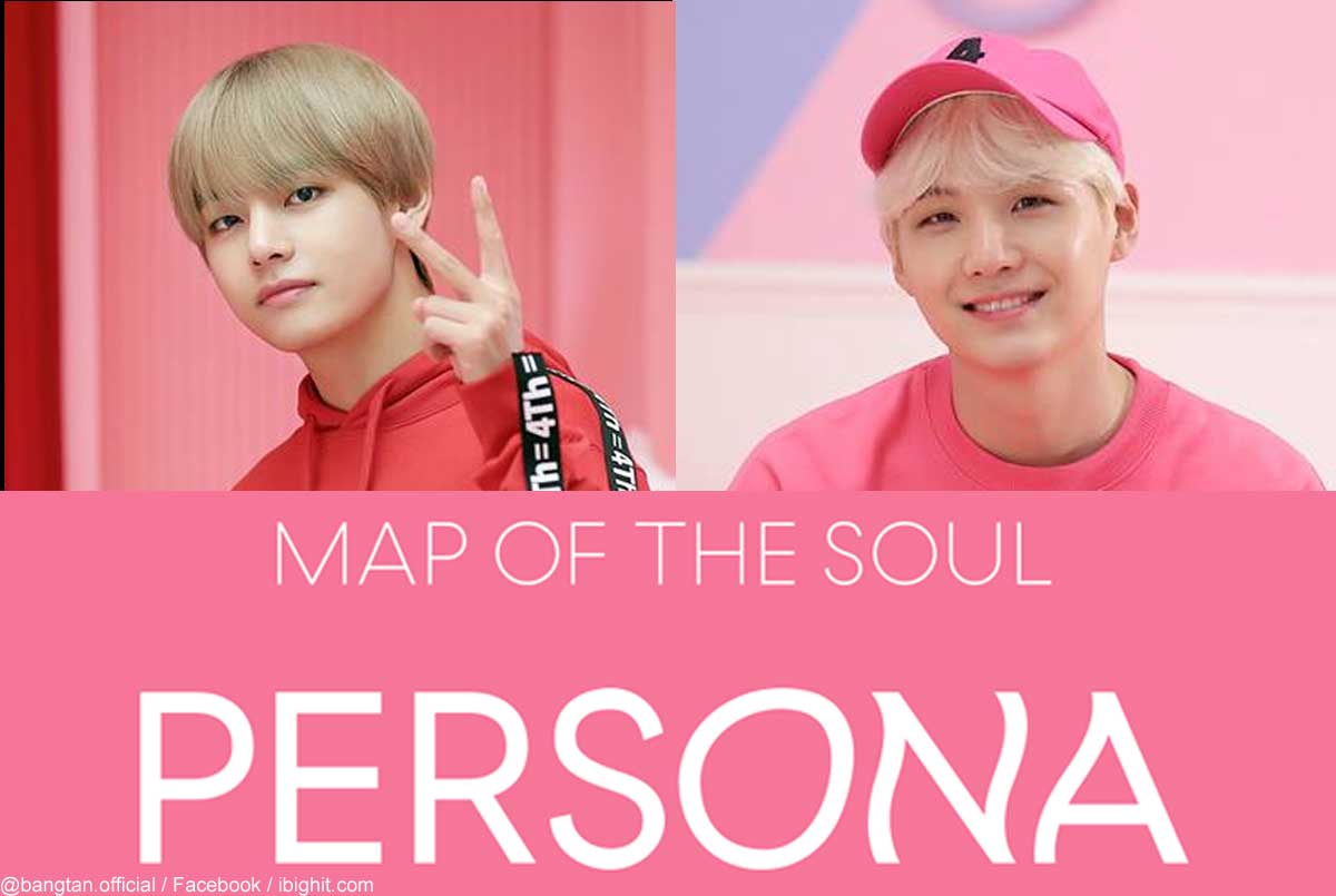 BTS（防弾少年団）V、シュガ、「MAP OF THE SOUL：PERSONA」ロゴ