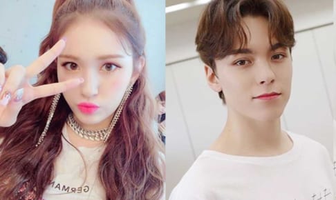 チョン・ソミ、SEVENTEENバーノン（右）