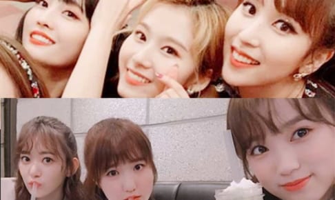 TWICEモモ、サナ、ミナ（上）、IZ*ONE宮脇咲良、本田仁美、矢吹奈子