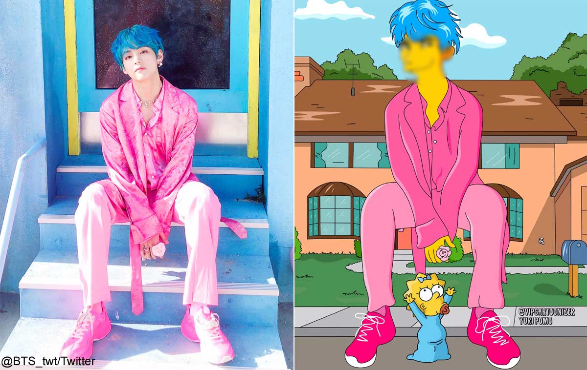 Bts V 人気アニメ シンプソンズ のキャラになりたい 彼のリクエストに応えてファンが次々と写真をアップ Kpop Monster