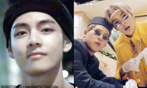 BTS V、MONSTA Xミニョク＆ジュホン（右）