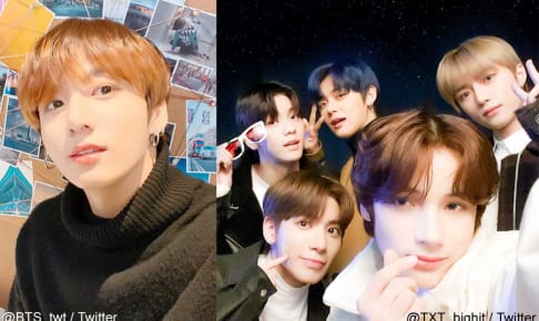 BTSジョングク、TXT（右）