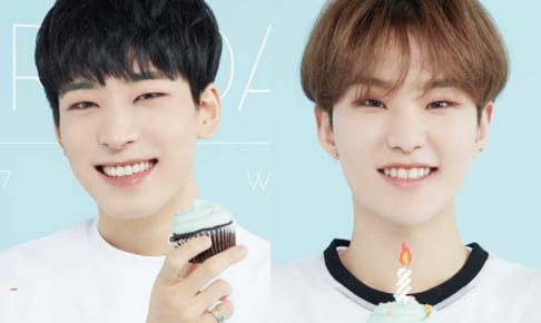 SEVENTEEN ウォヌ（左）とホシ（右）