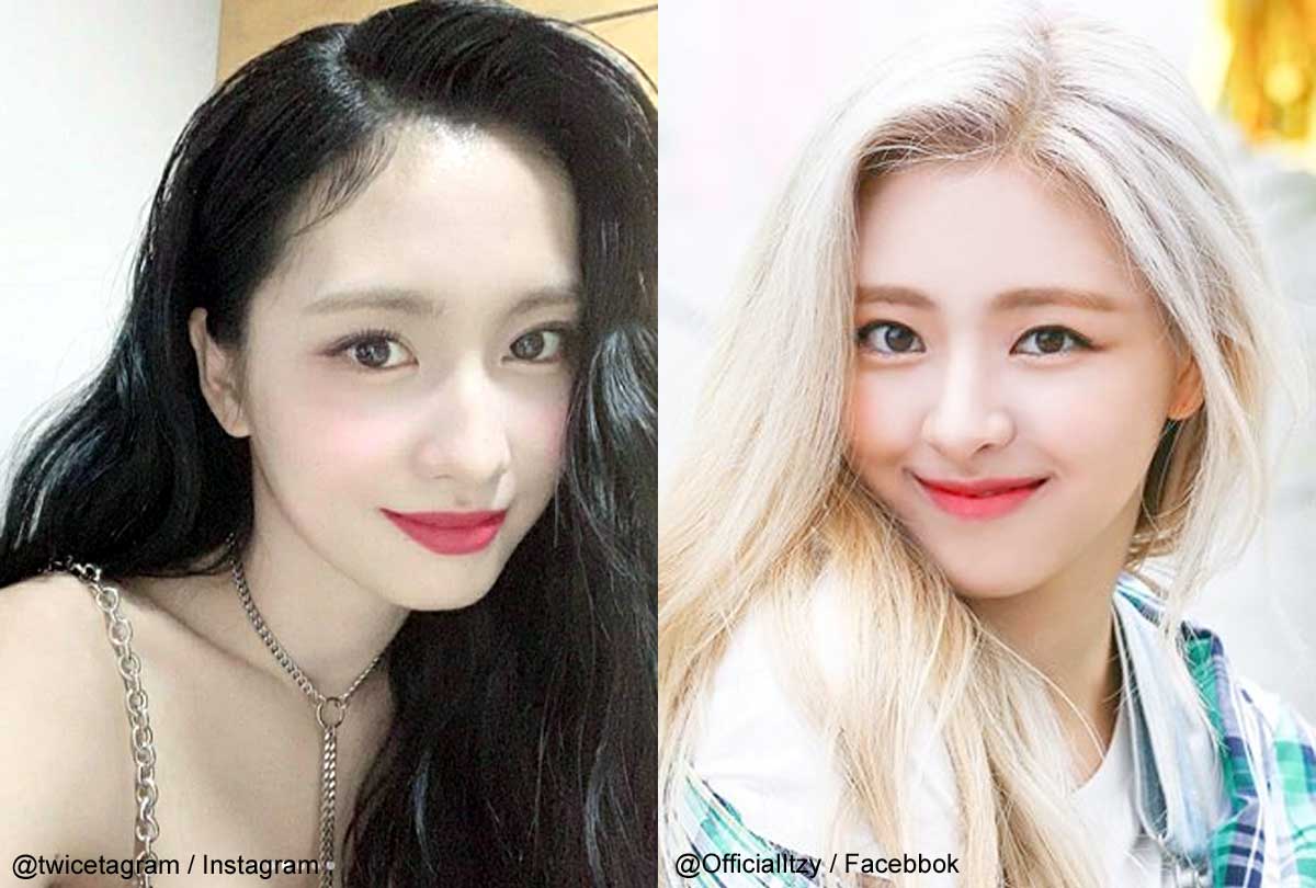 TWICE モモ（右）とITZY ユナ（左）