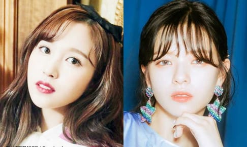 TWICE ミナ（左）とジョンヨン（右）