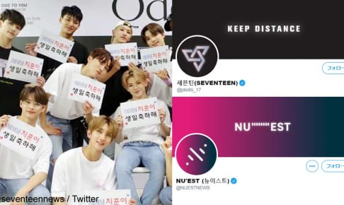 SEVENTEEN、ツイッターのキャプチャー（右）