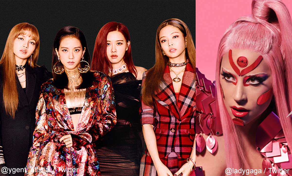 BLACKPINK、レディ・ガガ（右）