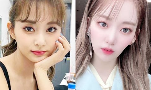 TWICEツウィ、IZ*ONE宮脇咲良（右）
