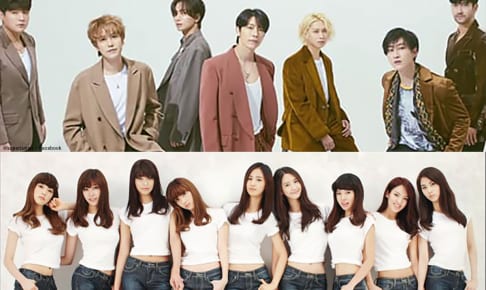 SUPER JUNIOR（上）、少女時代（下）