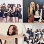 TWICE（左上）、BLACKPINK（右上）、Red Velvetアイリーン・スルギ（左下）、IZ*ONE（右下）