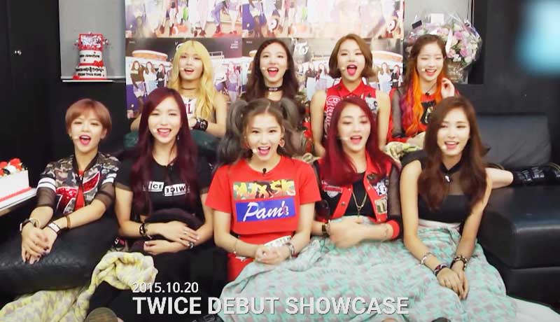 デビュー時のTWICE　YouTubeより