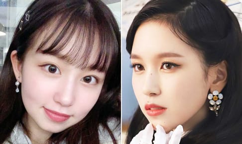 woo!ah! ソラ（左）、TWICE ミナ