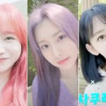 （左から）IZ*ONE チョ・ユリ、カン・ヘウォン、宮脇咲良