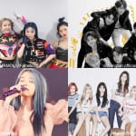 MAMAMOO（左上）、BTS（右上）、IU（左下）、GFRIEND（右下）
