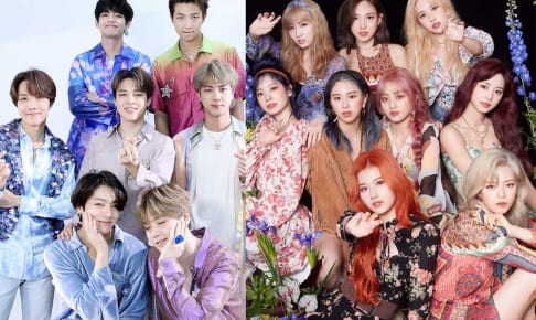 BTS、TWICE（右）
