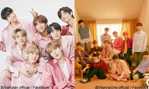 BTS、Wanna One（右）