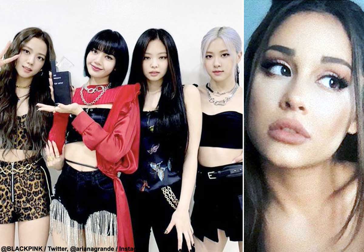 BLACKPINK（左）、アリアナ・グランデ