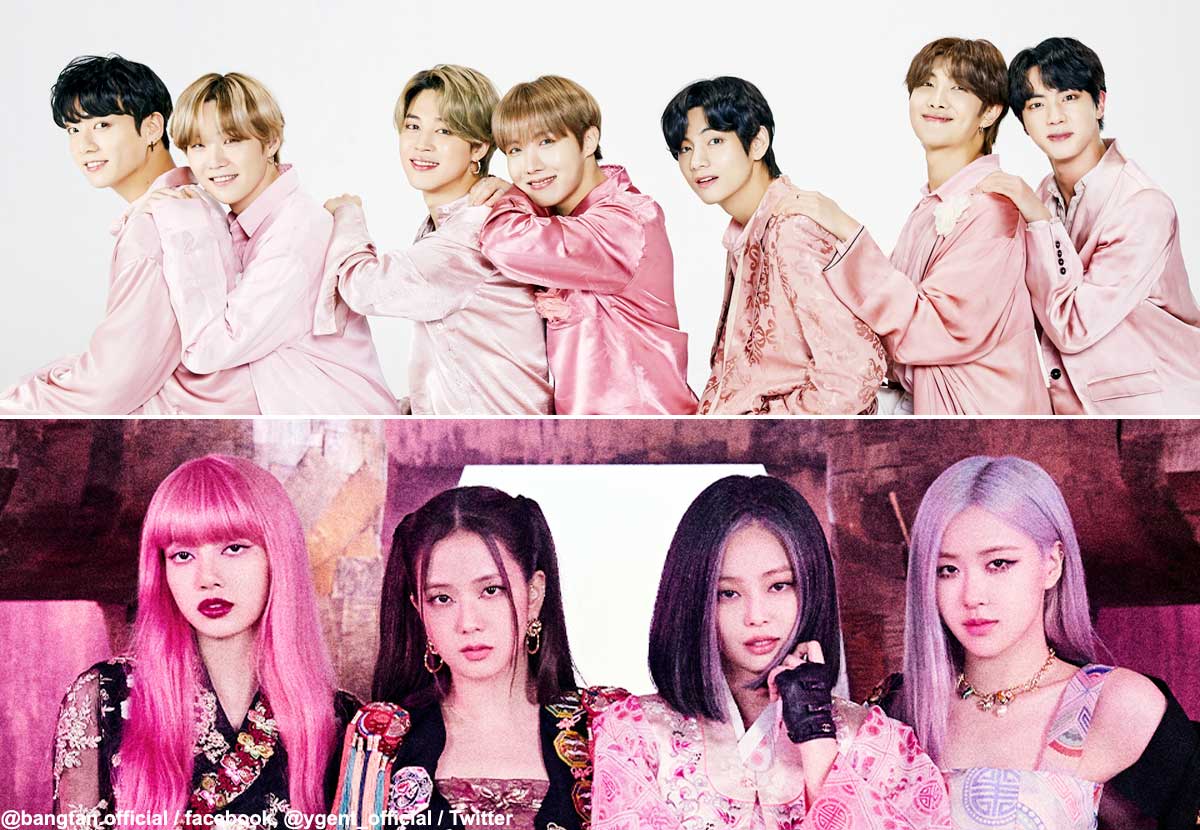 BTS（上）、BLACKPINK