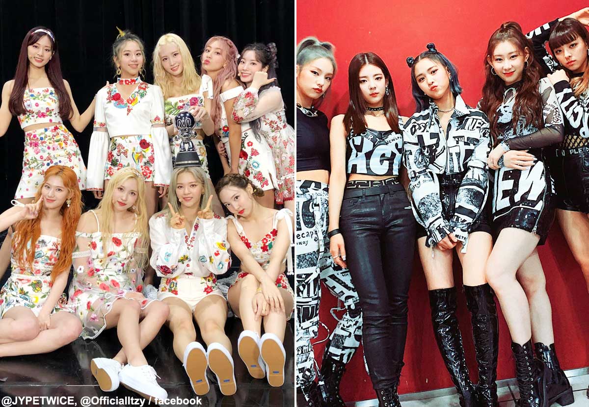 TWICE（左）、ITZY