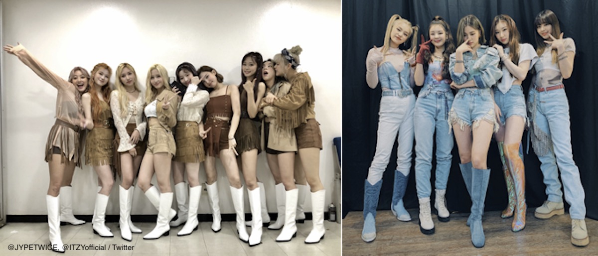 TWICE(左)、ITZY