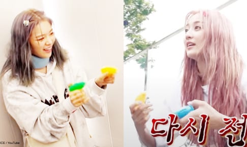 TWICE ジョンヨン（左）とジヒョ（右）
