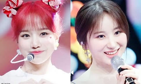 IZ*ONE ユリ（左）とチェヨン（右）