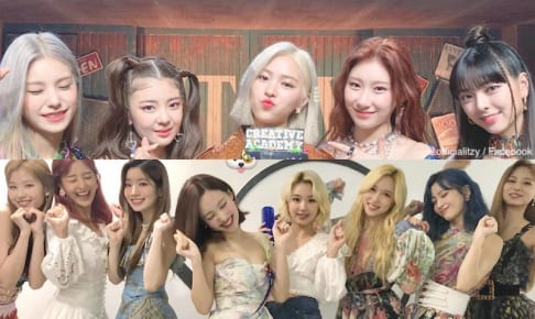 （上）ITZY、（下）TWICE