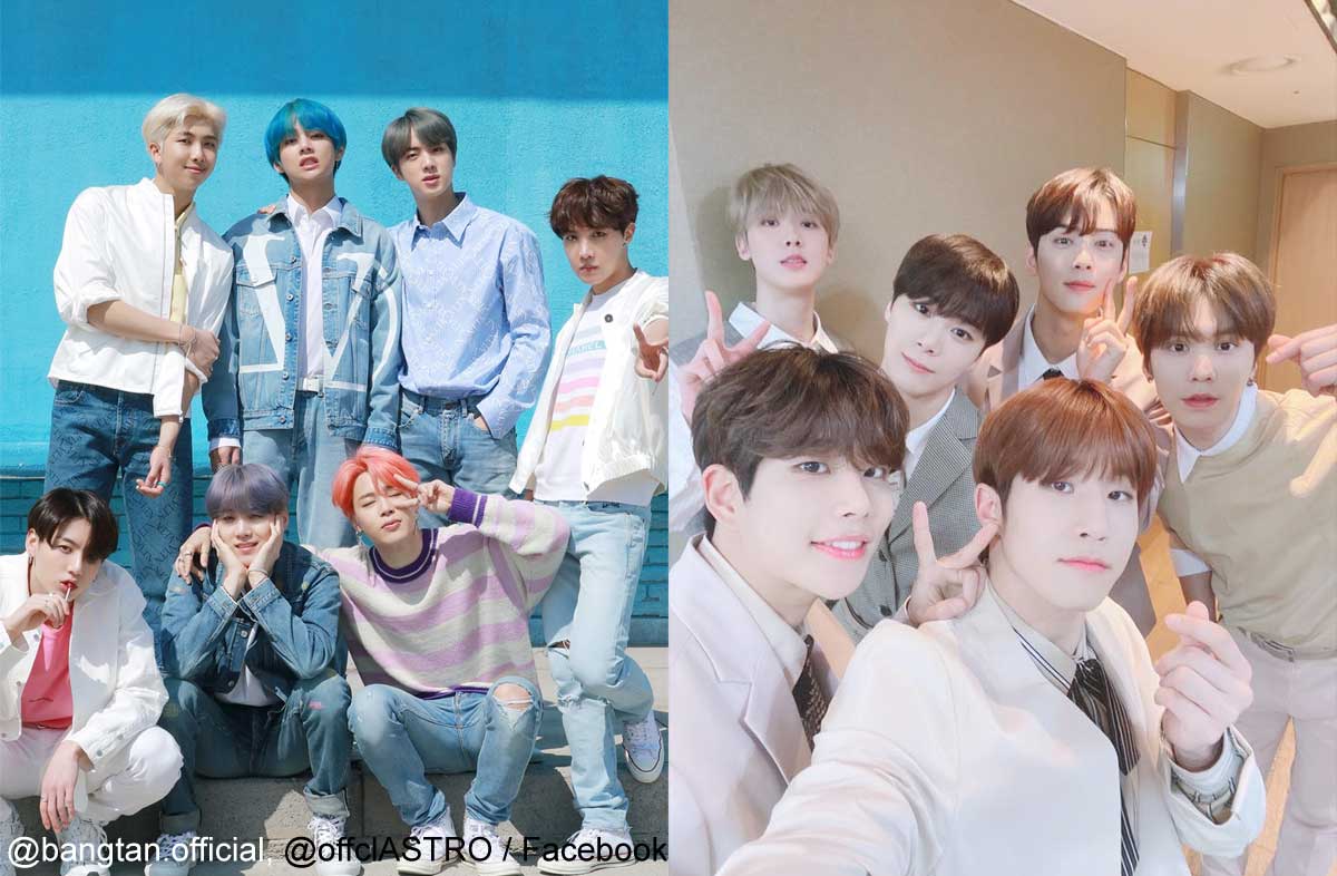 BTS、ASTRO（右）