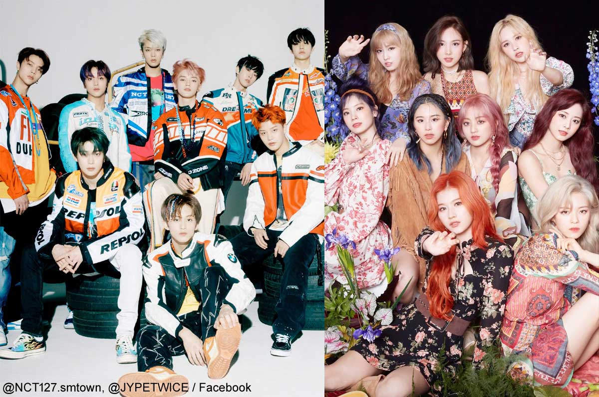 NCT 127、TWICE（右）