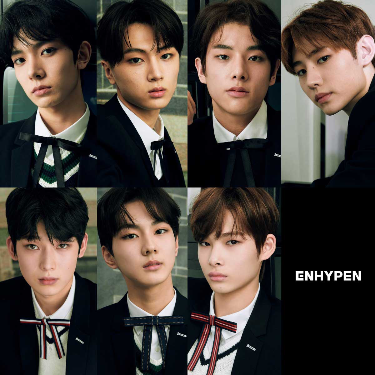 ENHYPEN 左上から時計回りにHEESEUNG、JAY、JAKE、SUNGHOON、NI-KI、JUNGWON、SUNOO