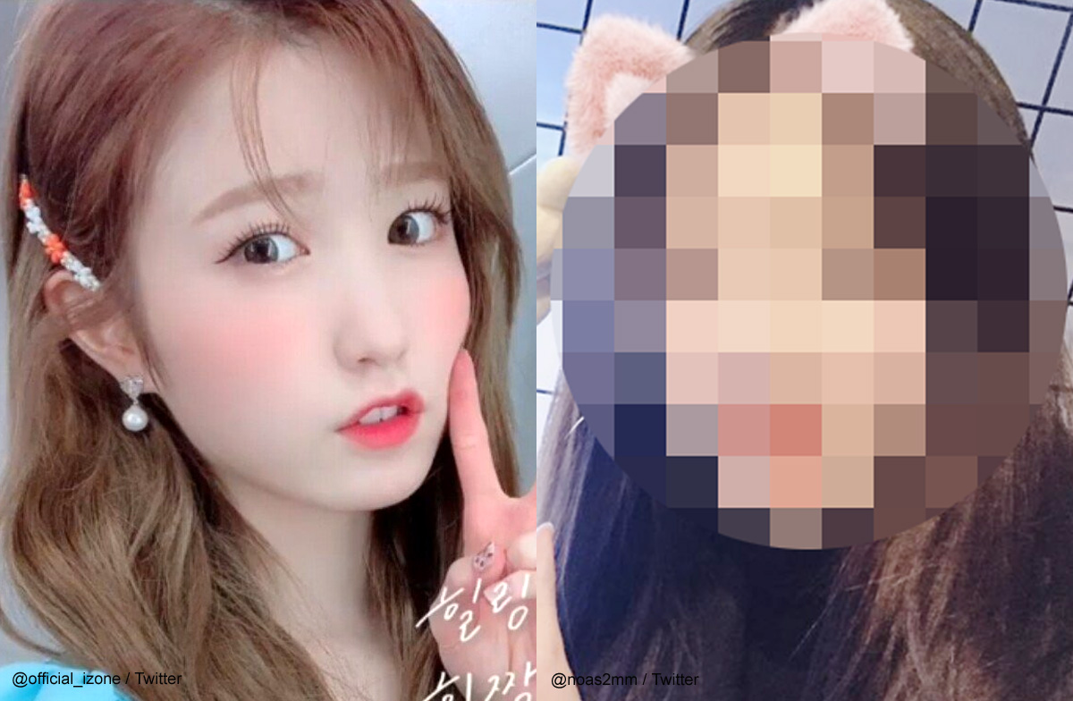 IZ*ONE 本田仁美（左）とそっくりさん（左）