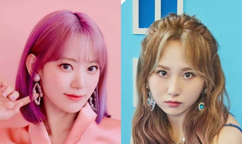 IZ*ONE 宮脇咲良（左）、Rocket Punch 高橋朱里（右）