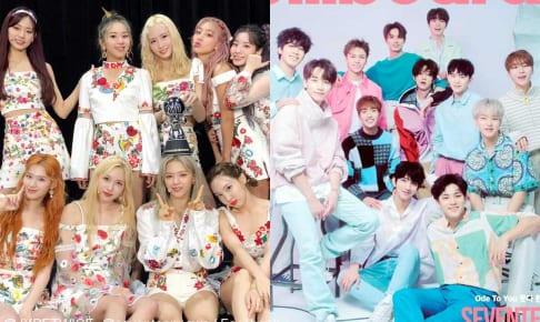 TWICE、SEVENTEEN（右）