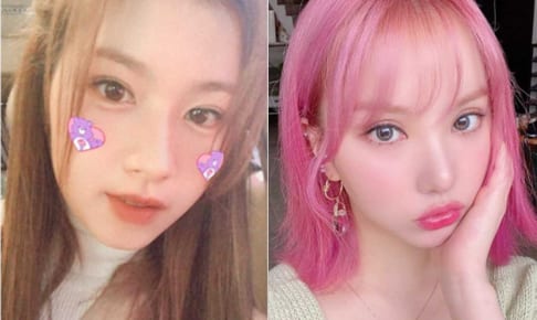 TWICE サナ、GFRIEND ウナ（右）