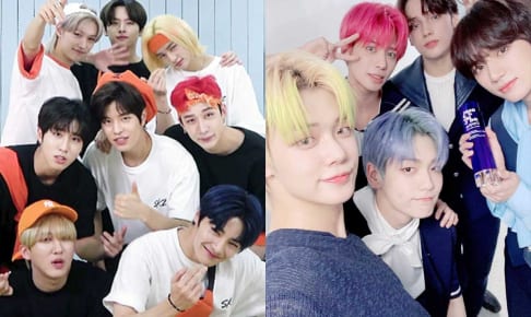 Stray Kids、TXT（右）