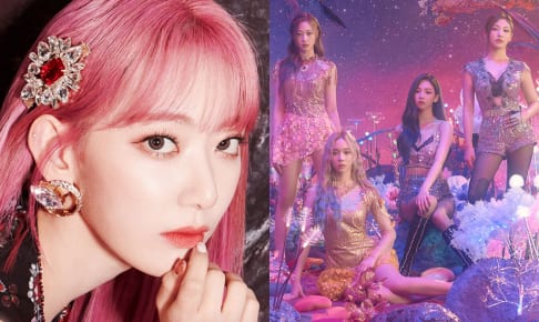 IZ*ONE 宮脇咲良、aespa（左から）ジゼル、ウィンター、カリナ、ニンニン