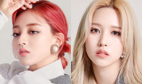TWICE ジヒョ（左）とミナ（右）