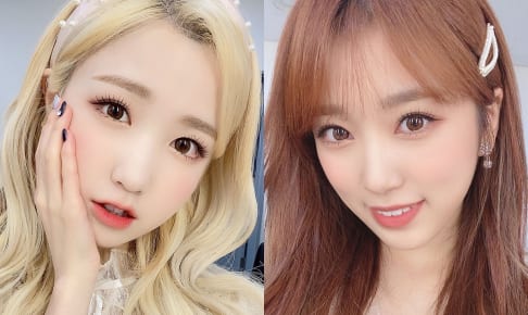 IZ*ONE（左から）本田仁美、矢吹奈子