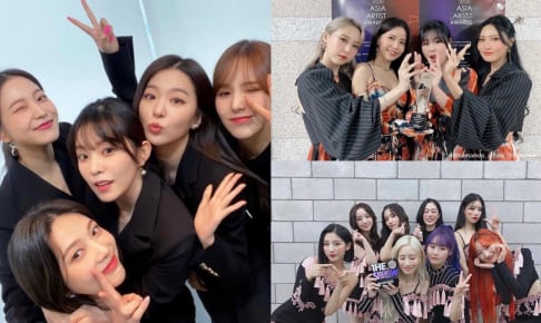Red Velvet（左）、MAMAMOO （右上）、Lovelyz（右下）