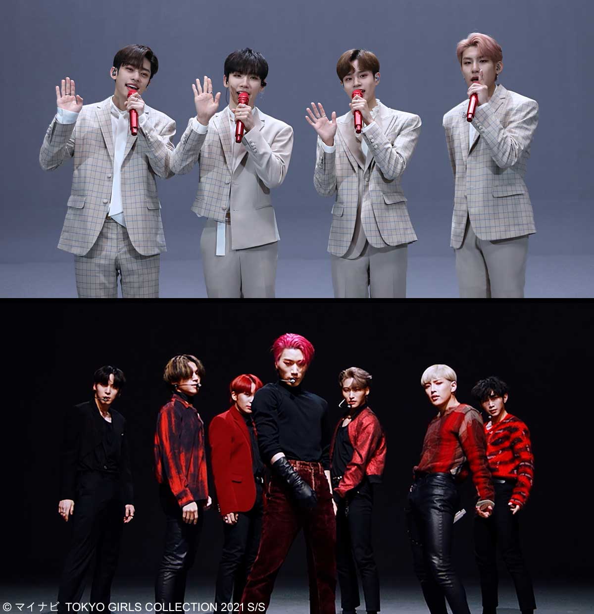 AB6IX（左）、ATEEZ（右）