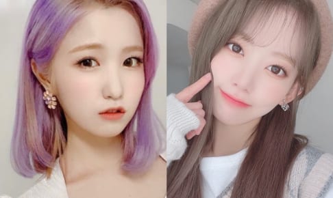 IZ*ONE 本田仁美（左）、宮脇咲良（右）