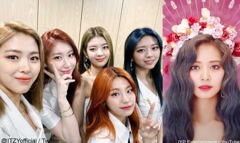 ITZY、TWICE ツウィ（右）