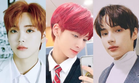 （左から）CRAVITY ヒョンジュン、TXT テヒョン、ヒュニンカイ