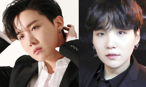 （左）BTS J-HOPE（右）シュガ