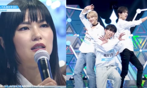 （左）仲宗根梨乃（右）「PRODUCE 101 JAPAN 2」松本旭平・枝元雷亜・飯吉流生