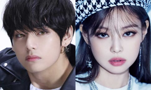 BTS V、BLACKPINK ジェニー（右）
