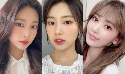 IZ*ONE（左から）ミンジュ、ヘウォン、宮脇咲良