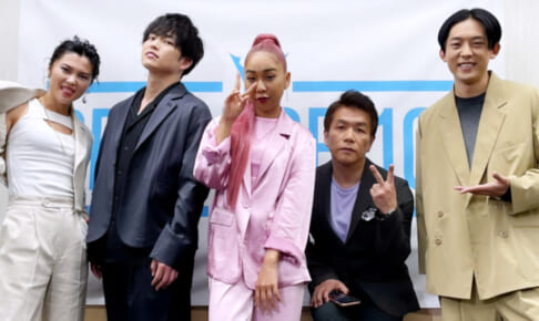 （左から）仲宗根梨乃、KENZO、青山テルマ、菅井秀憲、KEN THE 390