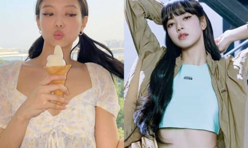 BLACKPINK ジェニー、リサ（右）