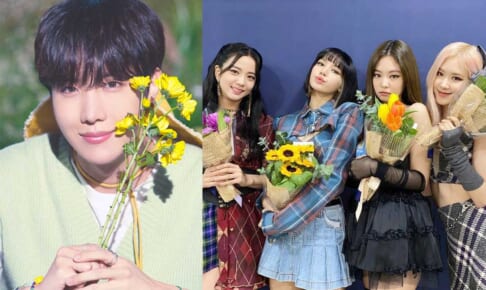 BTS J-HOPE、BLACKPINK（右）